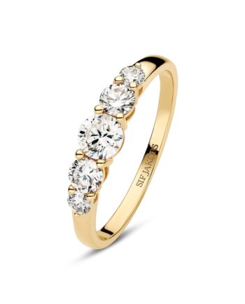 Ring Tiara 14 Kt  Guld El  Hvidguld   79 Ct Tw  -  Vs Lab-grown Diamanter