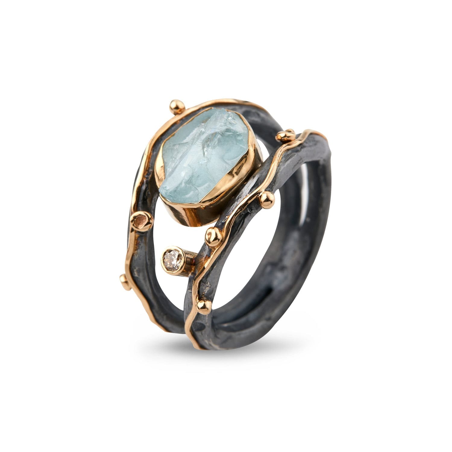 Ring Zeus Dubeca Aqua Raw 52