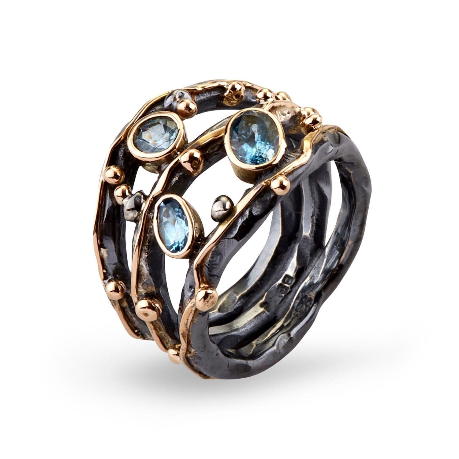 Ring Zeus Tribeca Stones Aqua 52