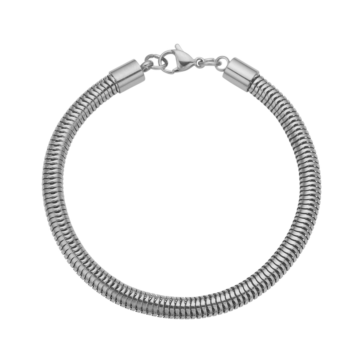Rundt Herrearmbånd   Stål 20 Cm Langt