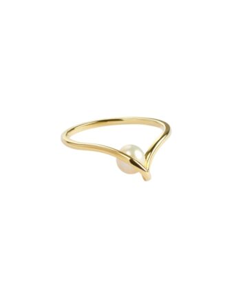 Sela Pearl Ring 56   Golden