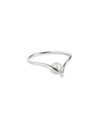 Sela Pearl Ring 56   Silver