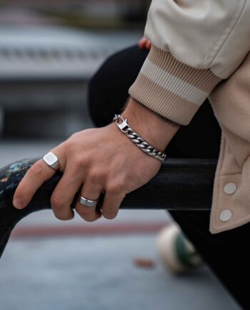 Sequence Oversize Armbånd  Sølv    19 05 Cm Herre Northern Legacy