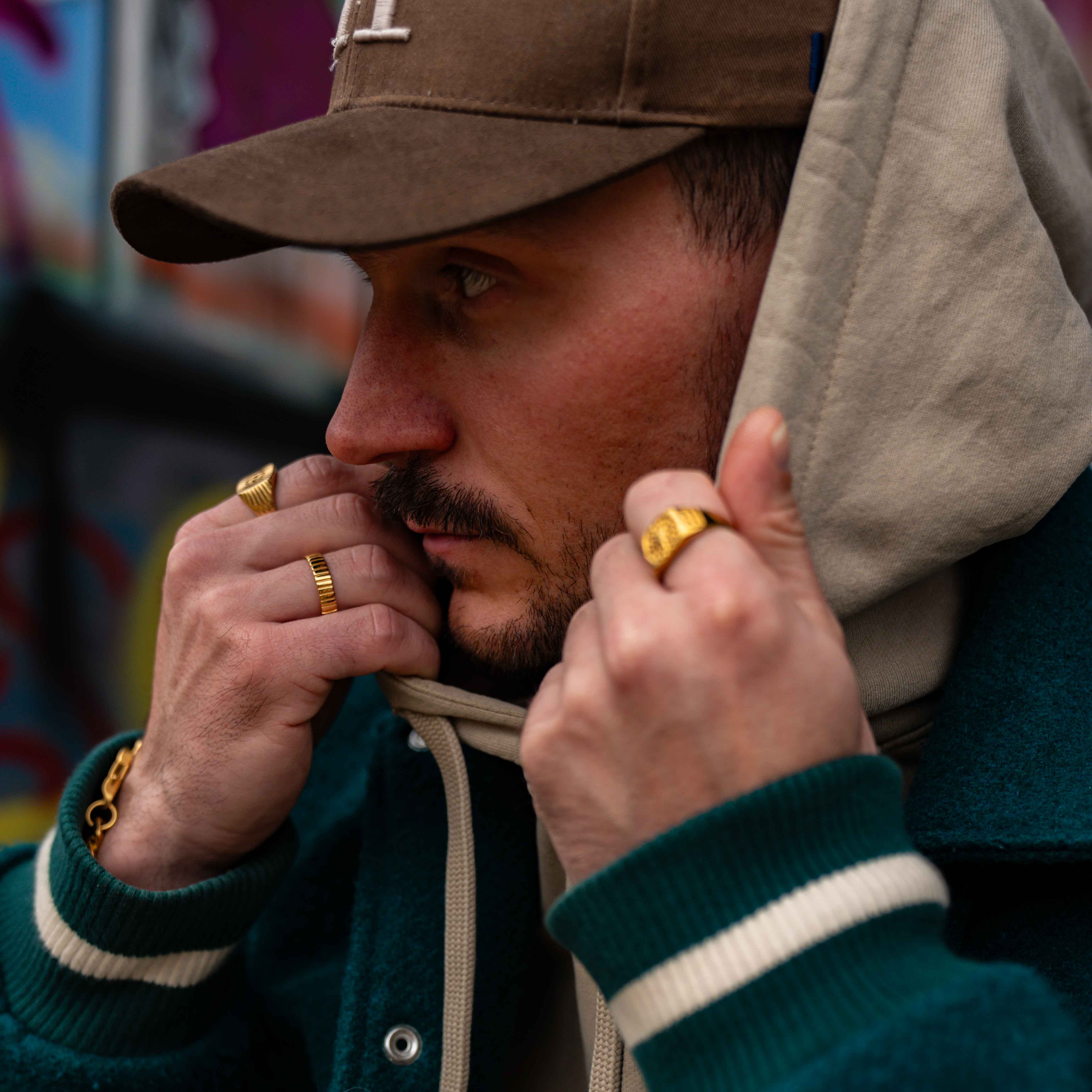 Siempre Cut Band Ring  Guld  Str    Herre Northern Legacy