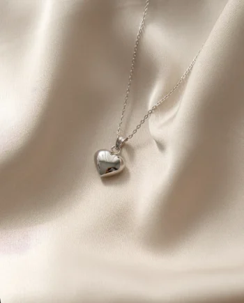 Simple Heart Sølv Hjerte Halskæde