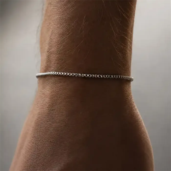 Steel Edge Armbånd     8mm Herre Armbånd   316l ædelstål  18-20 Cm