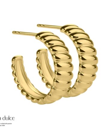 Suki  20 Mm  Hoops   Forgyldt Sterling Sølv Med Snoninger