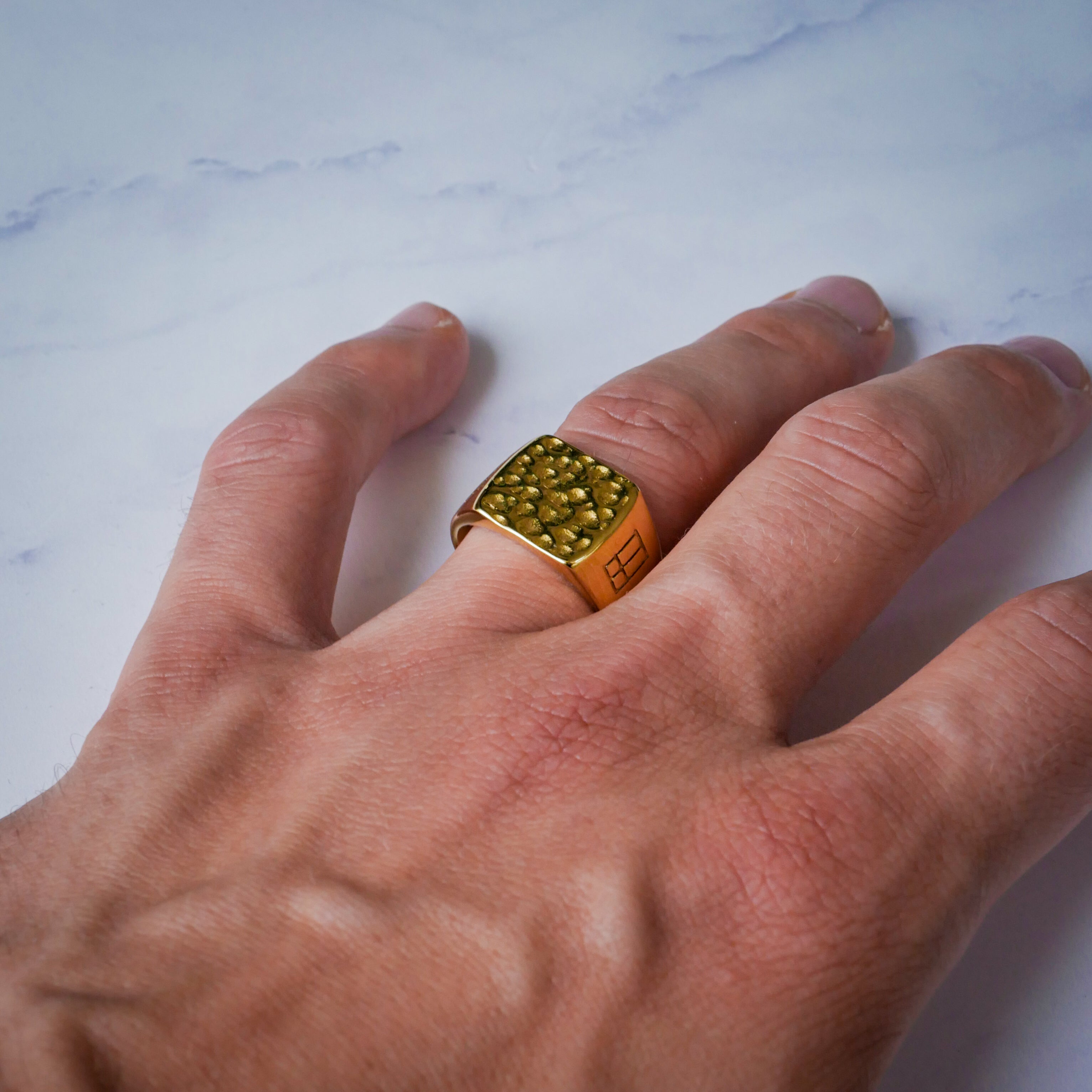 Thor Signature Ring  Guld  Str  11 Herre Northern Legacy