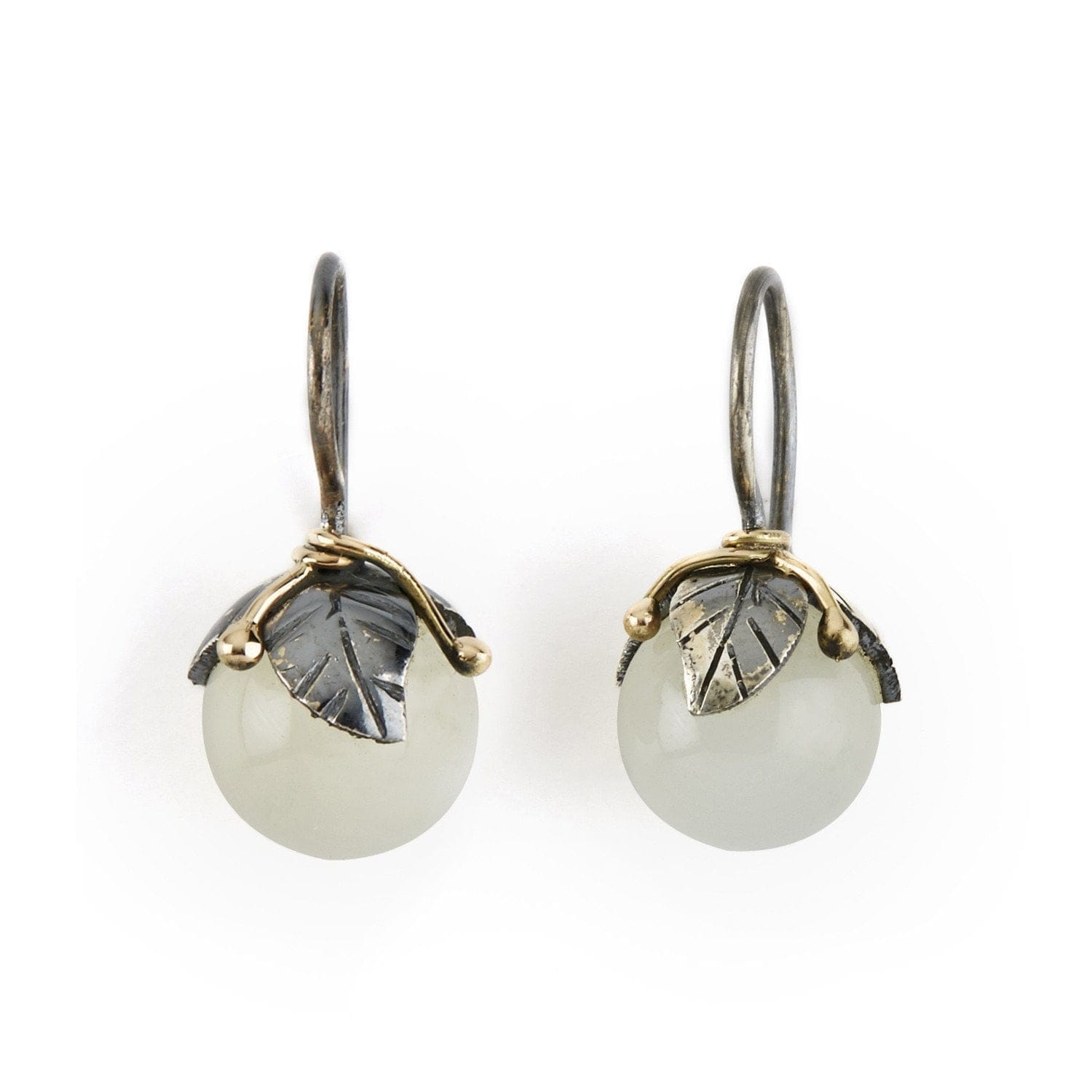 Urban Leaf Drops Grey Moonstone ørehængere