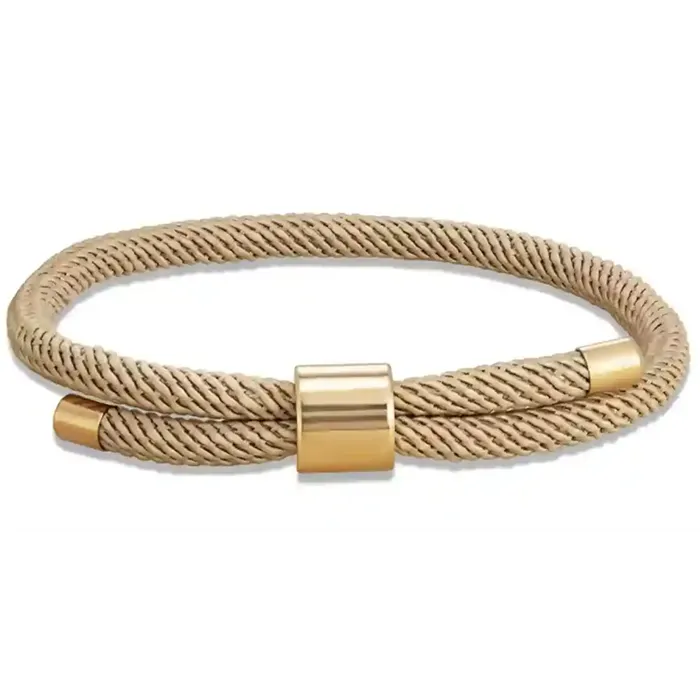 Urban Rope   Herrearmbånd   Bomuld Med Forgyldt Stål