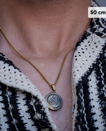 Valknut Pendant  Guld  60 Cm Herre Northern Legacy