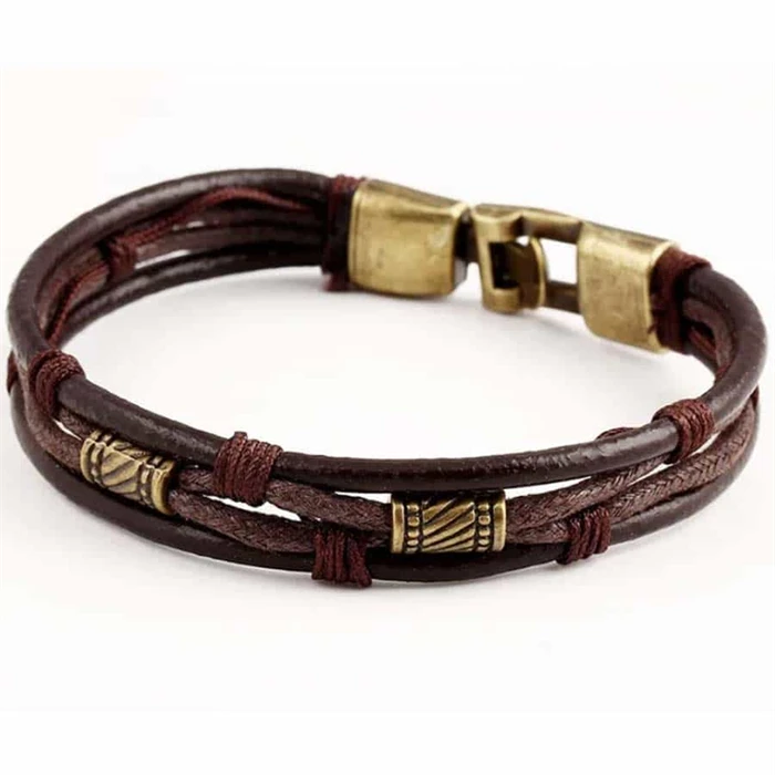 Vintage Mørk Brun Armbånd Bronze