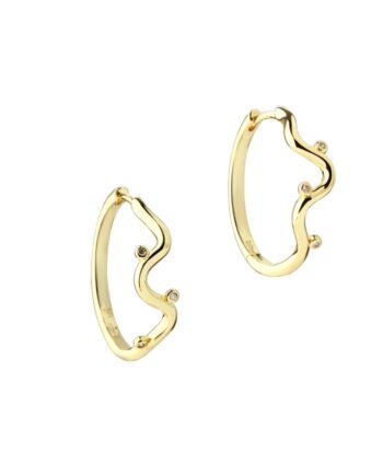 Wavy Hoop Big   Golden