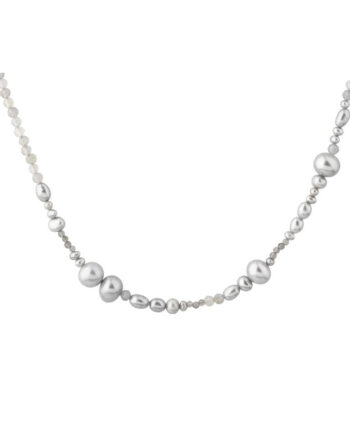 Whisper Pearl Necklace   Silver