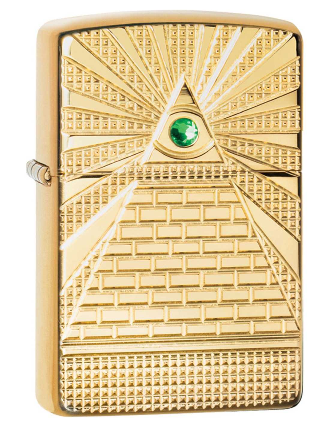 Zippo Lighter  Quot Eye Of Providence Quot  Med Swarovski Sten
